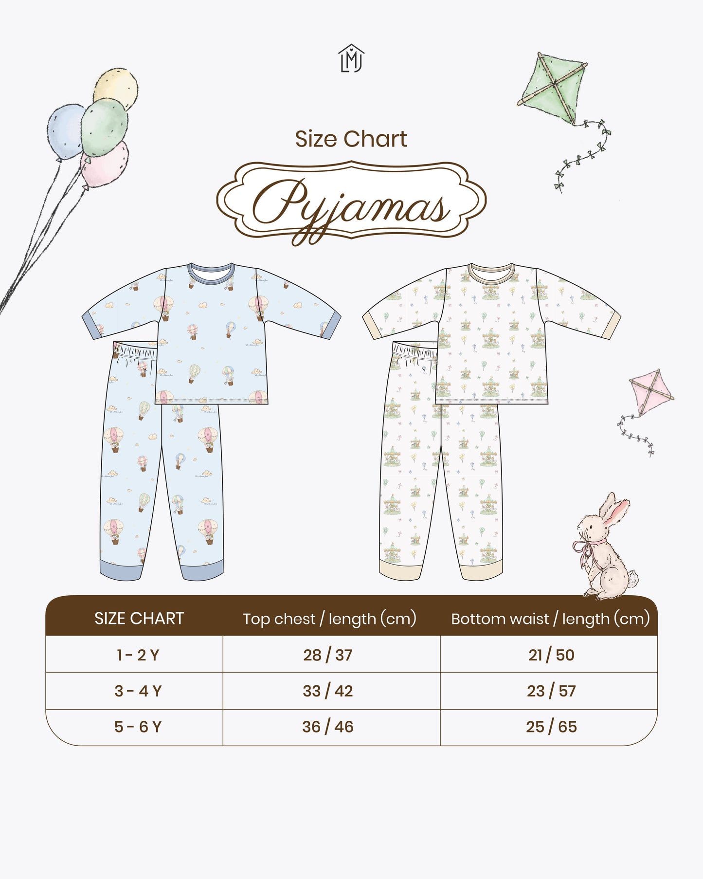 First Birthday Gift Set - Carousel PJ + Large Pillow Design of Your Choice